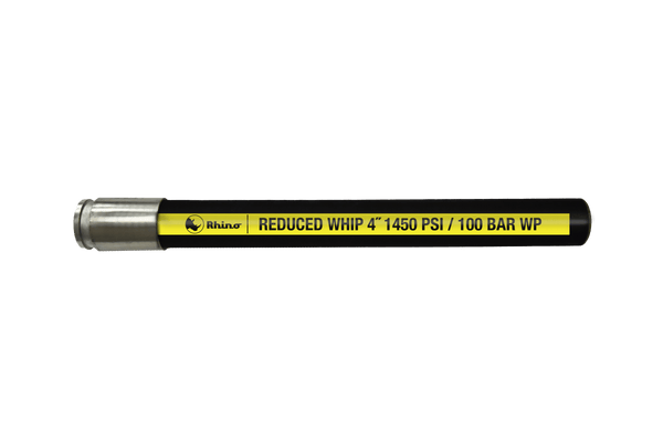 Rhino Reduced Whip 1450 PSI Wire Reinforced | 4" x 10' | One HD End