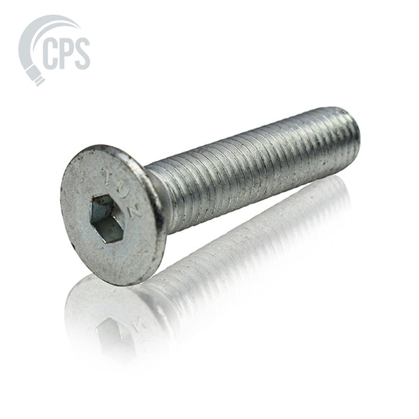 Socket Head (Flat) Cap Screw, ( 5/8" Diameter - 11  x 3" Long) ( Grade 5, Zinc Plated )