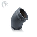 DN112 Chrome Carbide, Twin Wall, 45° Boom Elbow