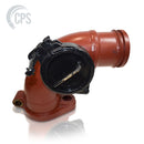 DN180 (7") Chrome Carbide Lined to DN150 (6"), Reducing Elbow