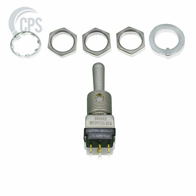 Toggle Switch, Small, On-Off-On, Momentary, Including Rubber